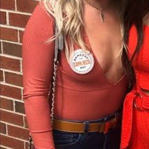 Forever 21 orange bodysuit